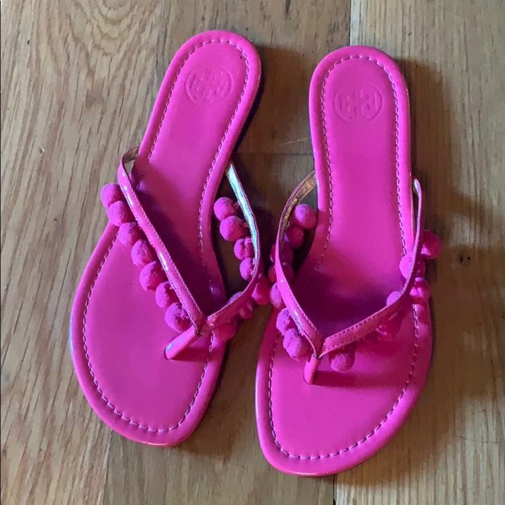 Hot pink sandals